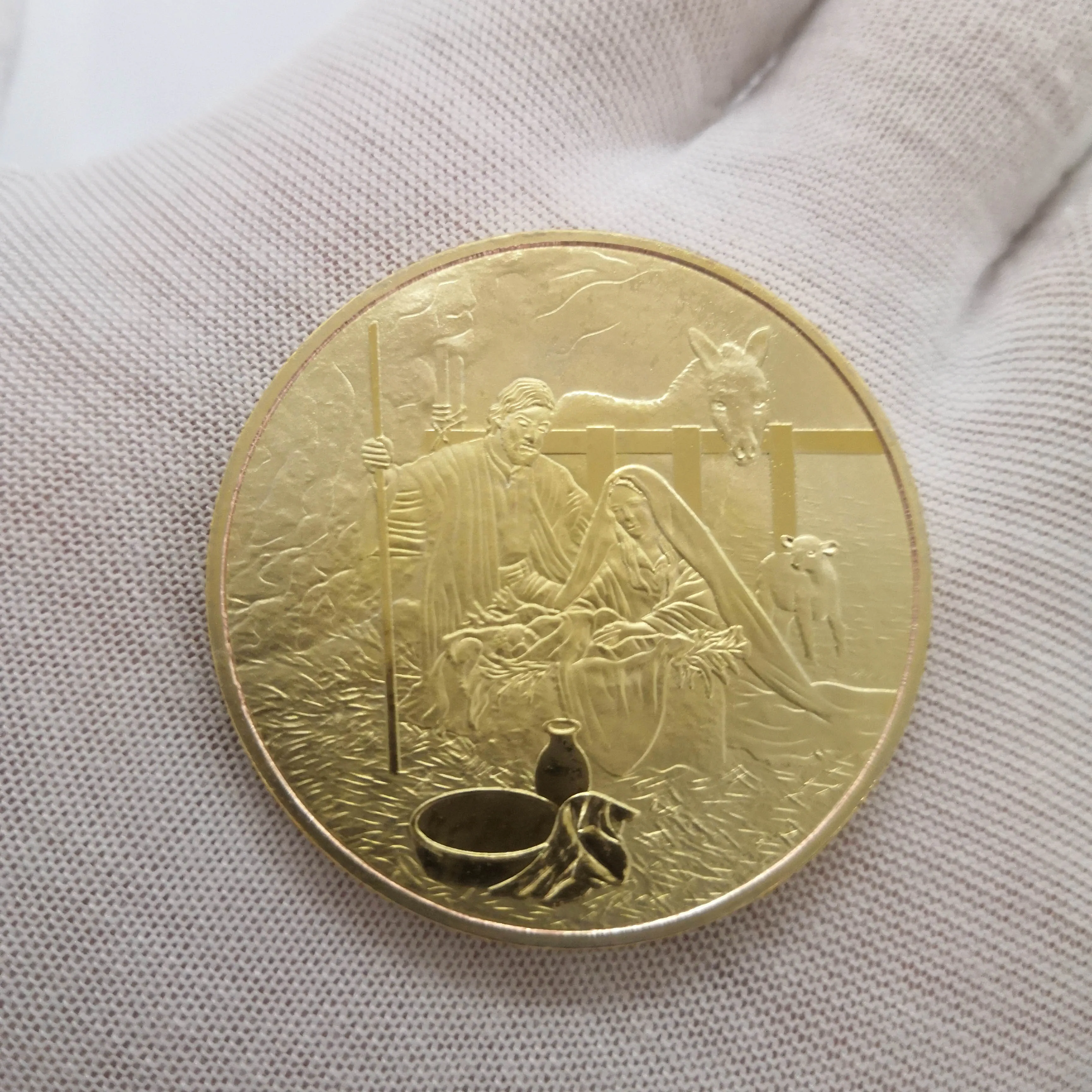 Иисус Последний Ужин золотое покрытие сувенирная монета искусство Рождество |