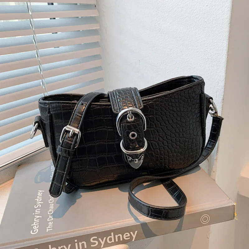 

High Quality Ladies Stone Pattern Small Bag 2021 New Trendy Fashion Texture One-shoulder Small Square Bag Simple Messenger Bag