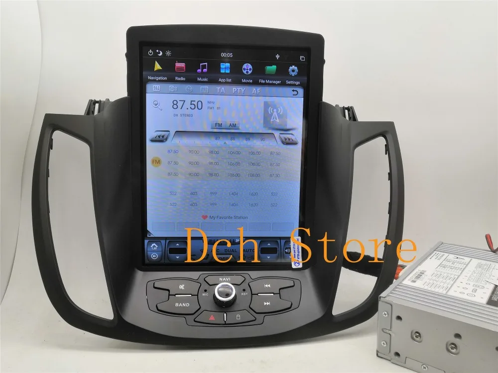 10,4 ''вертикальный экран Tesla стиль Android 8,1 автомобильный DVD gps навигация радио плеер для Ford Kuga 2013 PX6