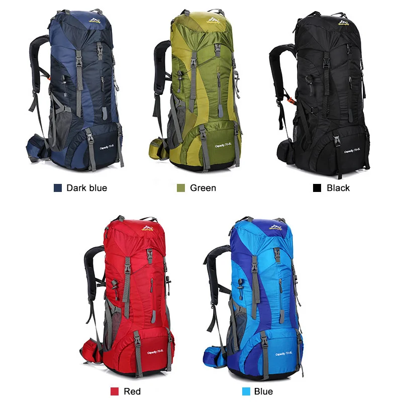 Вместительный походный рюкзак 70 + 5 л Мужской Водонепроницаемый Горный для