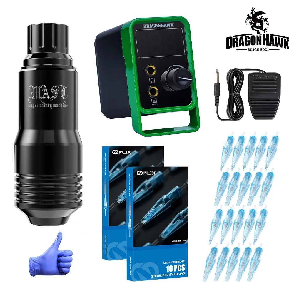 

Набор для машинки для нанесения макияжа Dragon Hawk, Вращающаяся ручка, блок питания