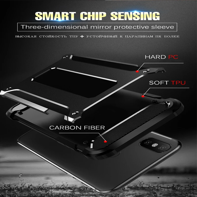

Luxury Simple Armor phone cases for Xiaomi Redmi Note 7 shockproof cover for Redmi Note 7 Pro Note 4 Note 5A Note 6 soft case