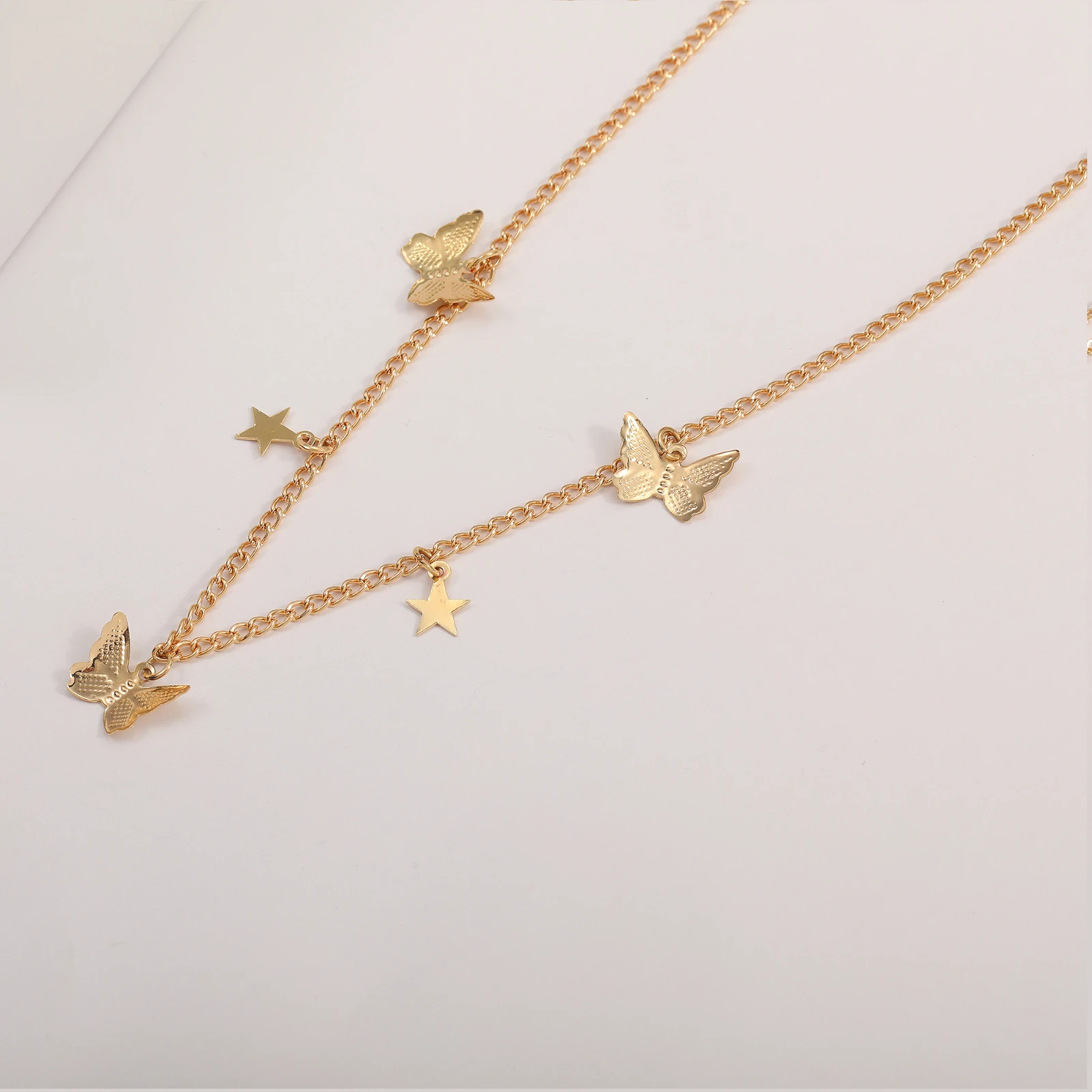 

Best Selling Cute Vivid Butterfly Pendant Necklaces For Women Girl Gold Color Chain Collar Shine Quality Jewelry Party Gift 2021