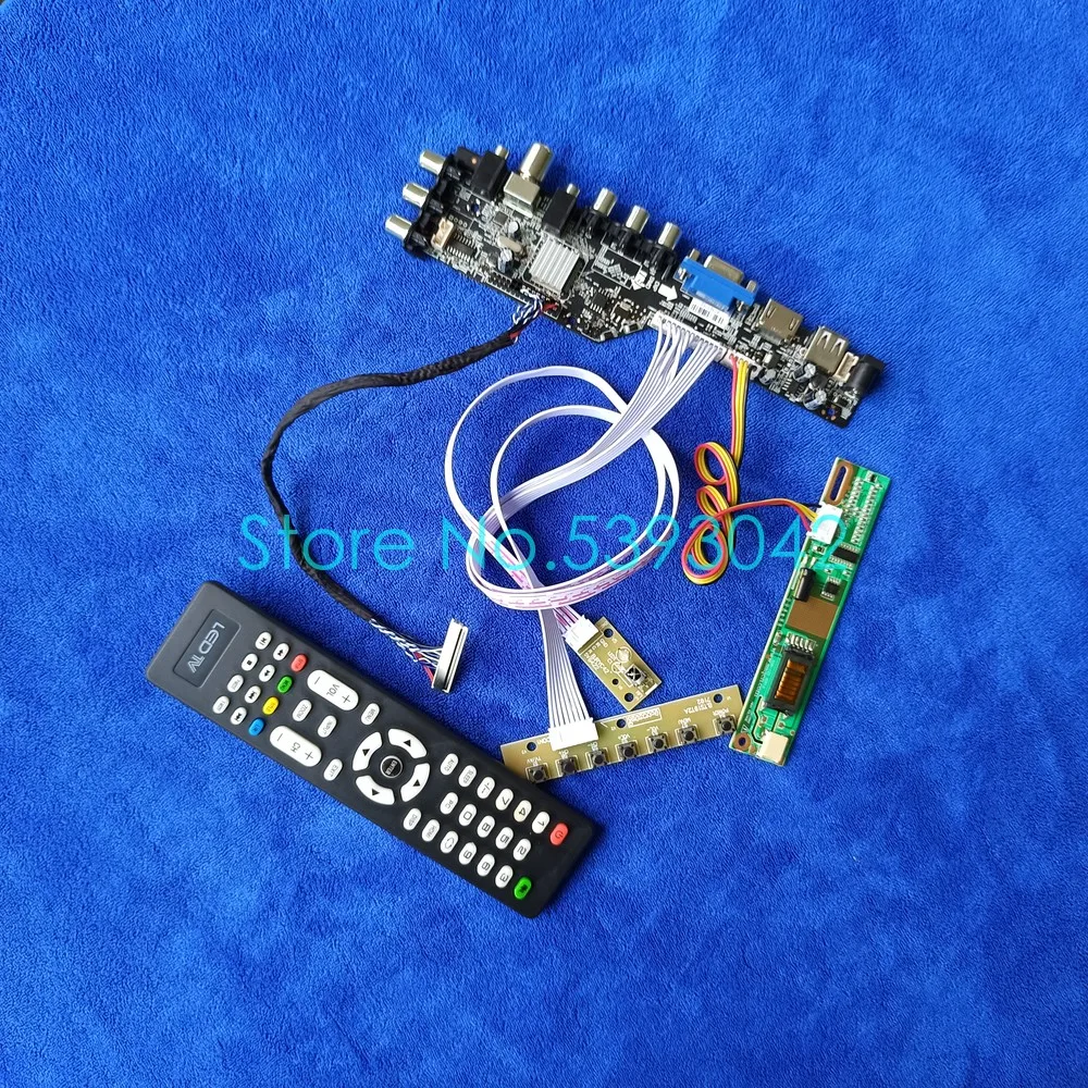 

1280*800 1CCFL DVB Digital Signal LCD Controller Board Kit LVDS 30-Pin USB+VGA+AV For M141NWW1/M154NWW1/TX39D30VC1GAA Panel