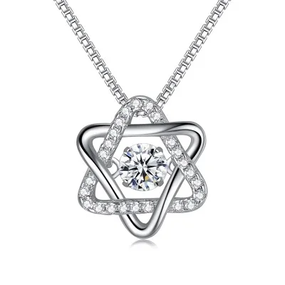 Kindey 2020 богемное винтажное серебряное ожерелье Давида звезда для женщин длинные