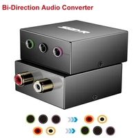 bi directional audio converter game console adapter converter stereo rca to 3 x 18 3 5mm jack for 5 1 multimedia speaker