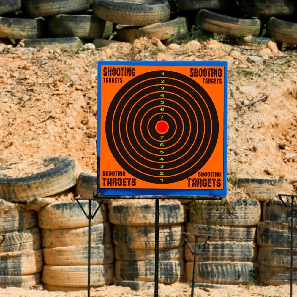 

10Pcs Outdoor Airsoft Shooting Target Paper Rifle Pistol Paintball Accessories Shooting Target for Tactical Practicing Training