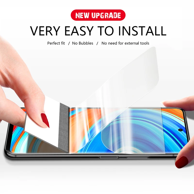 

3D Curved Film For Xiaomi Redmi Note 9 10 11 Pro max Screen Protector Full Cover edge nano Hydrogel Film for 11s 10s Not Glass