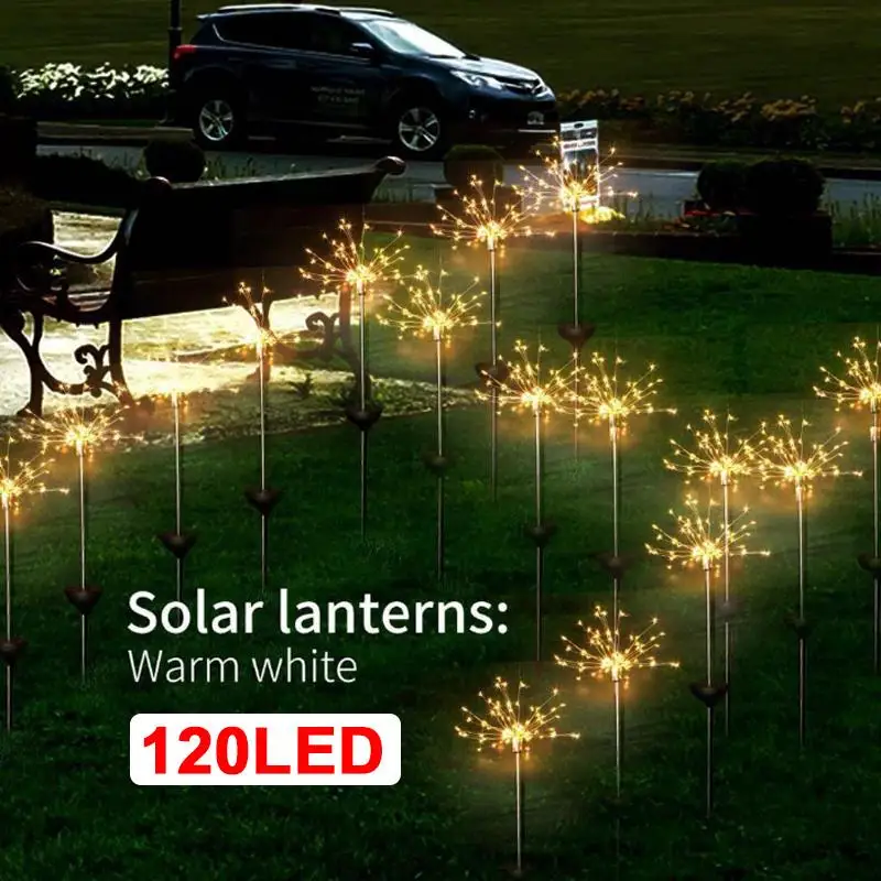 

Creative Solar Energy Fairy Bouquet Dandelion Lights Solar Fairy Light Wedding Festival Christmas Home Garden/Yard 120LEDs