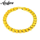 Модный золотистый браслет Lucky 24K 6 мм, золотой браслет в форме сердца для женщин, ювелирные изделия, подарки