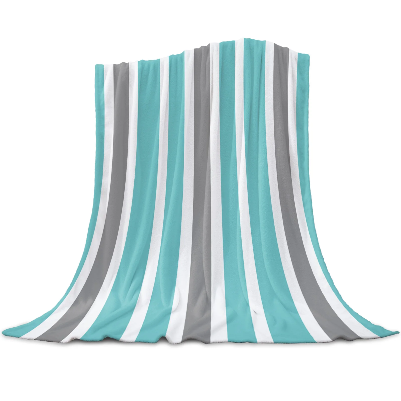 

Stripes Simple Light Thin Flannel Blanket Custom Super Warm Soft Blankets Throw on Sofa Bed Travel Bedspread