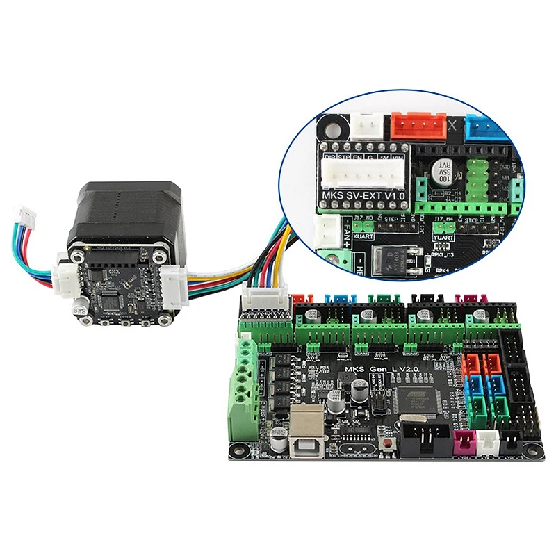 Шаговый двигатель с замкнутым контуром для 3D-принтера STM32 NEMA17 MKS SERVO42B пластиной
