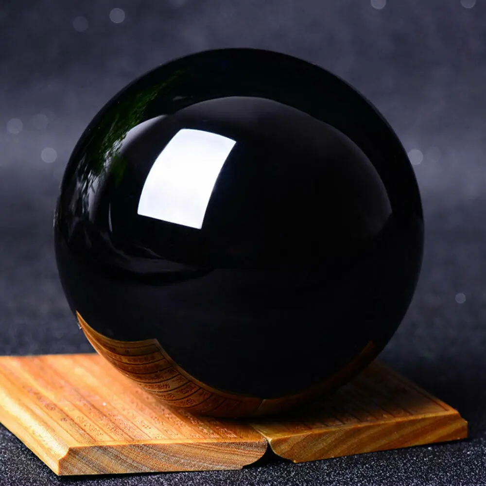 20-60mm Asian Natural Black Obsidian Sphere Quartz Crystal Magic Ball Healing Reiki Rock Stone Collectibles Without Base | Дом и сад