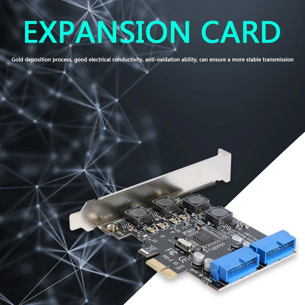 

Портативная внешняя Плата расширения адаптер для настольного ПК USB 3,0 Плата расширения Передняя PCI-E до 19/20 контактный разъем модуль адаптера
