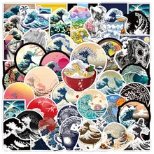 10/30/50Pcs  Beach waves  Graffiti Waterproof Skateboard Travel Suitcase Phone Laptop Luggage Stickers DIY Kids Girl Toys