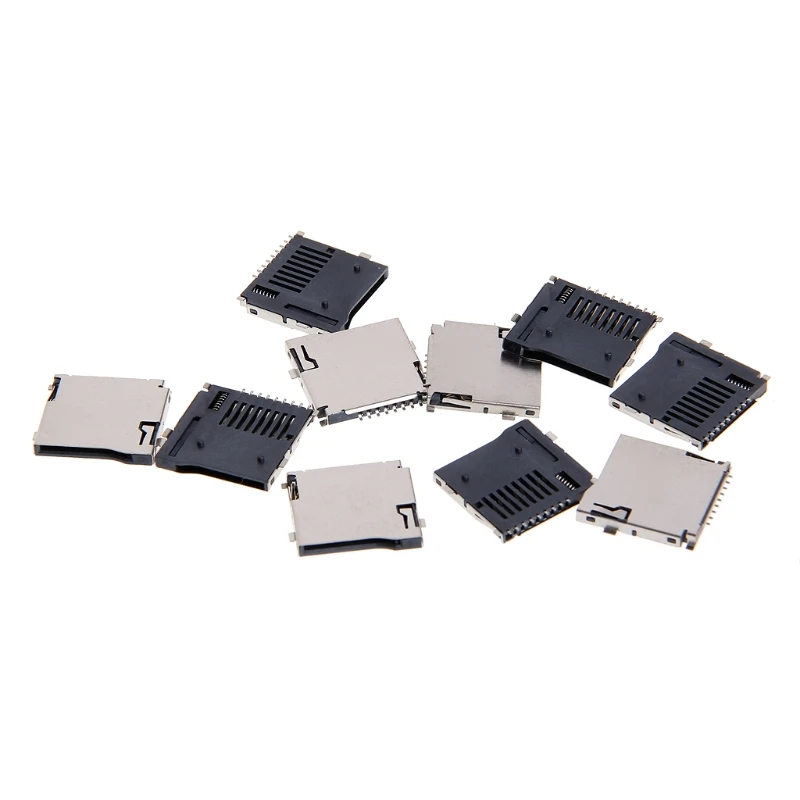 10 шт. двойной двухтактной Тип TransFlash карты памяти Micro SD гнездо адаптера