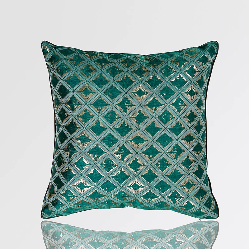 

Green Geometric Decorative Pillowcases Polyester Throw Pillow Case Striped Geometric Pillowcase kussensloop taie d'oreiller