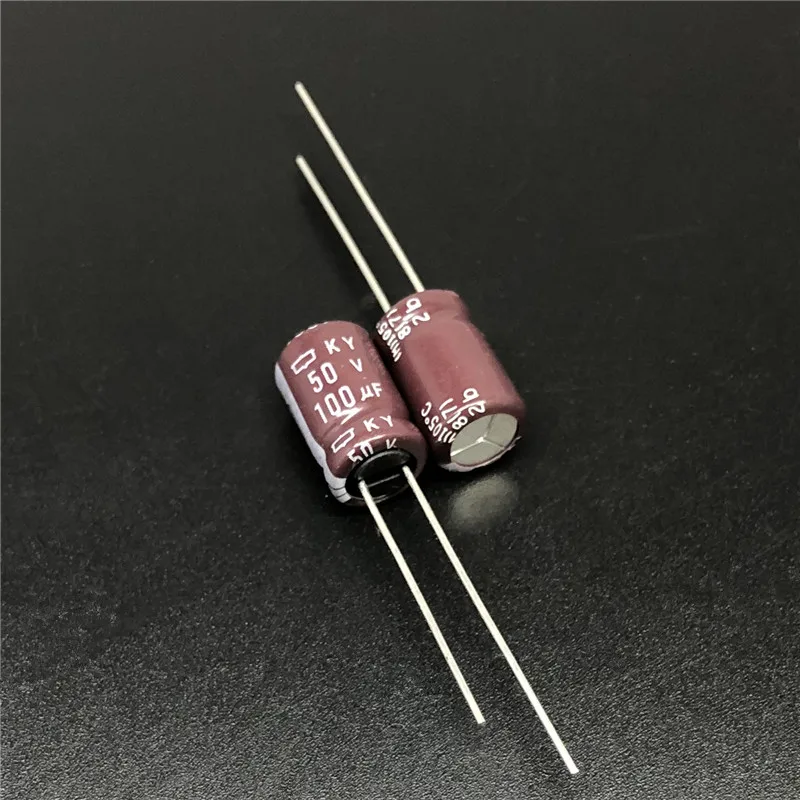 100 шт. 100 мкФ с алюминиевой крышкой, 50В NCC серия Ky 8x11,5mm низкая ESR 50V100uF Алюминий электролитический конденсатор с алюминиевой крышкой
