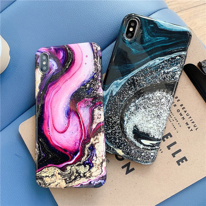 Цветной гранитный мраморный мягкий чехол для телефона iphone 11 чехол для iphone X Xr XS Max 8 plus 6 6s 7 iphone 11 pro Max fundas