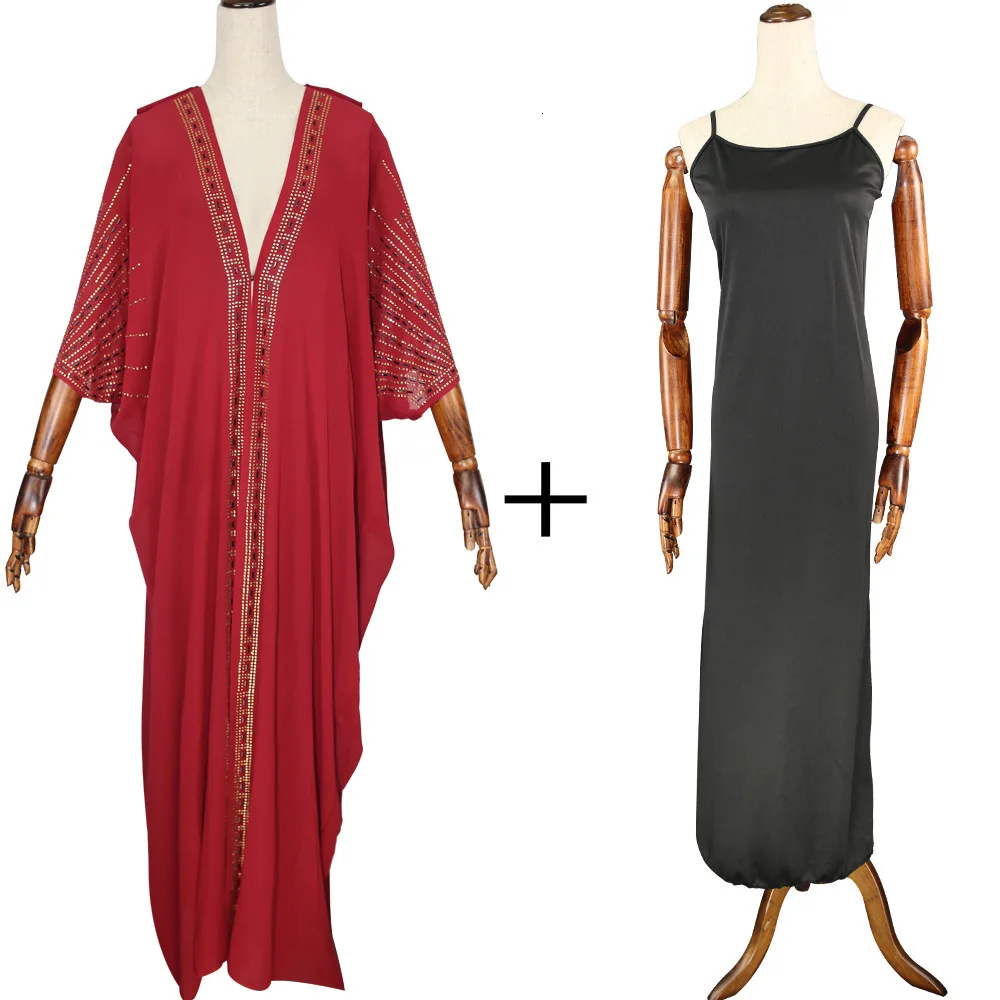 Платье Дашики с бисером в африканском стиле шифоновое платье рукавами летучая