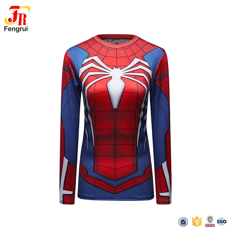 

OEM Заводская изготовленная на заказ компрессионная футболка сублимационная удобная женская футболка с длинным рукавом