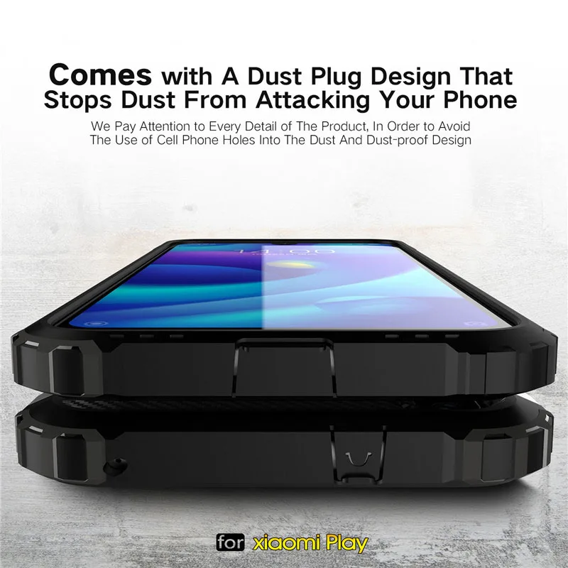 Whyes чехол для Xiaomi Mi Play Чехлы TPU Мягкий + PC силиконовый ударопрочный протектор Броня