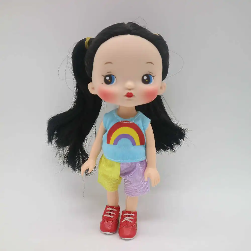 Nude doll make up 2 Индивидуальные лица для кукол holal, 16 см куклы как holal куклы, волосы можно выбрать - Цвет: Nude doll make up 2