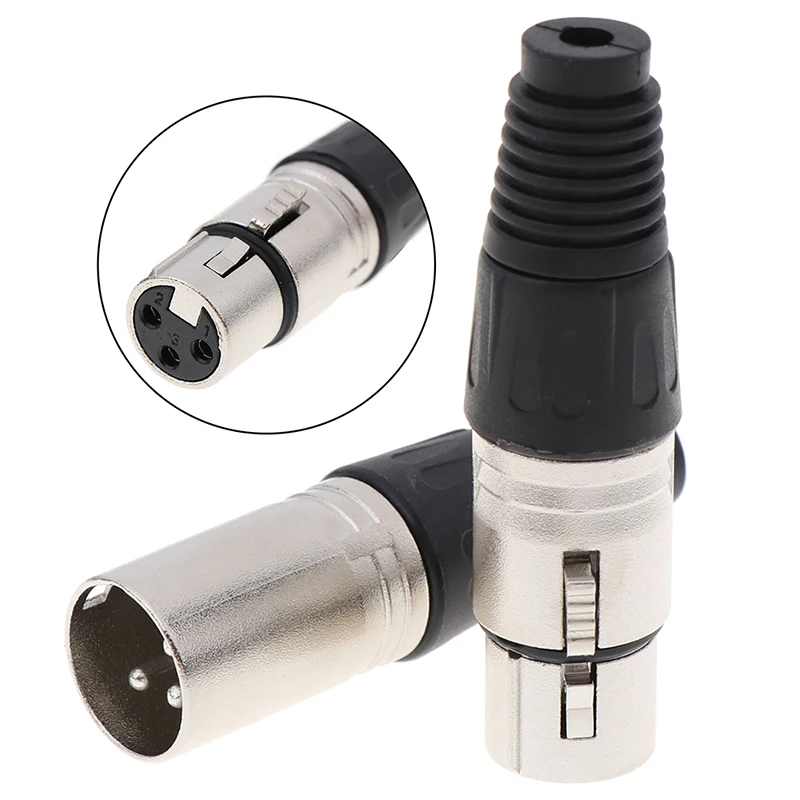 1 пара мужской и женский 3 Pin микрофон аудио кабель Разъем Разъемы кабельный