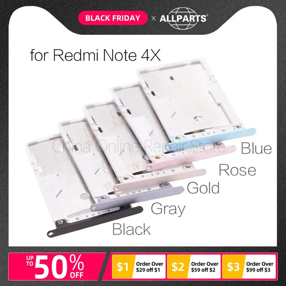 Намо Micro SIM карты лоток для Xiaomi Redmi Note 4x SIM держатель для карт для Redmi Note 4x черный Золотая Роза синий, серый