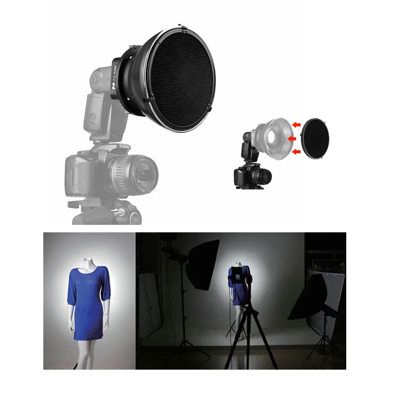 9 шт. K9 набор аксессуаров для вспышки Speedlite конический тубус+ отражатель+ Диффузор+ медовая расческа+ софтбокс+ гели+ шторка+ крепление