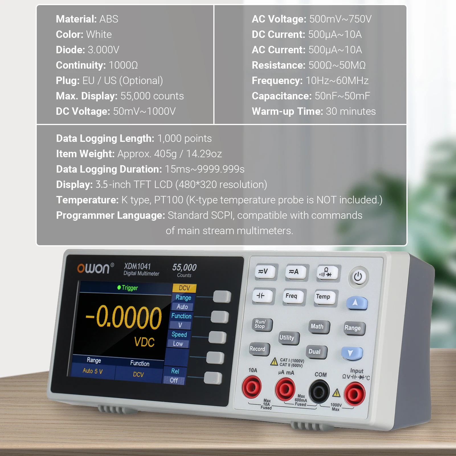 55000 Counts Digital Multimeter High Accuracy Universal Meter with 3.5inch TFT LCD Screen Backlight Multifunctional Ammeter | Инструменты
