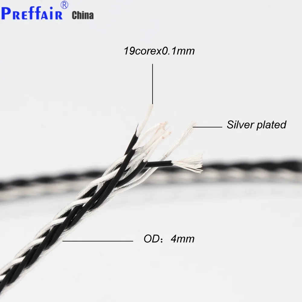 

Preffair бело-черные 7n одиночные Кристальные медные OCC одиночные Кристальные медные посеребренные одиночные наушники обновление проводка ауди...
