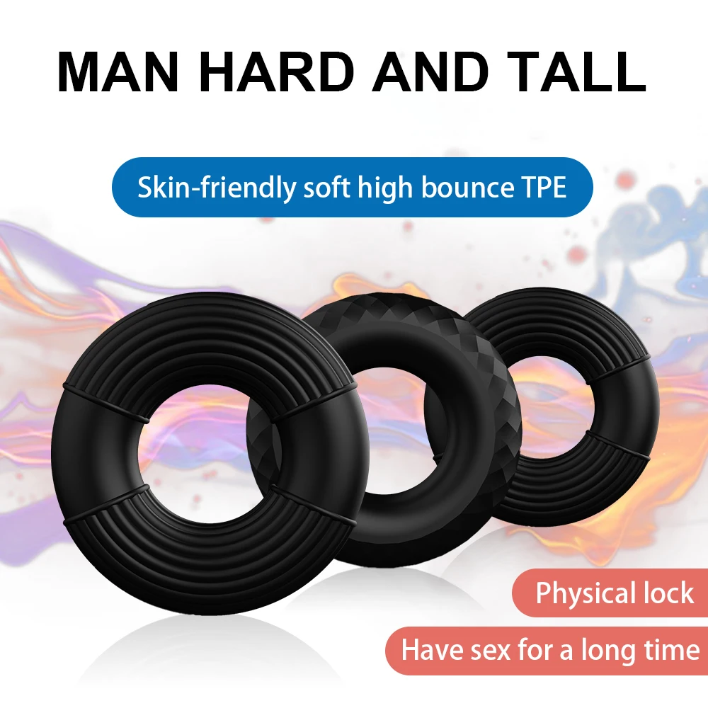 Силиконовый пенис увеличивающий Мужской кольцо на для взрослых мужчин задержка