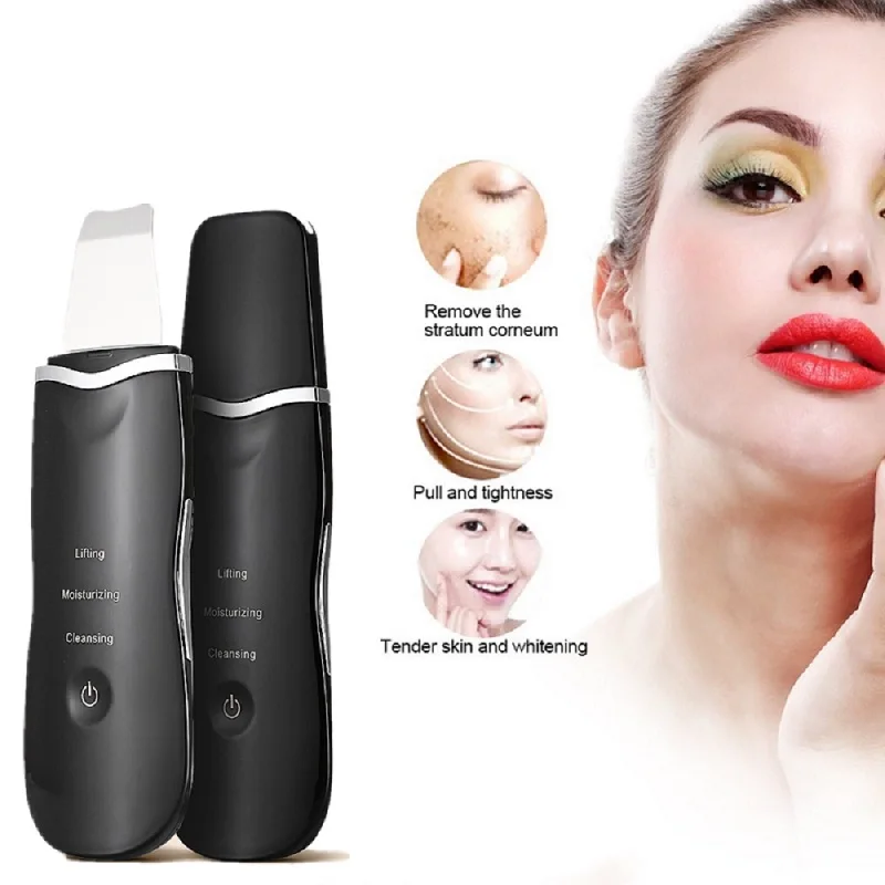 Перезаряжаемые ультразвуковой скраб для кожи лица глубокой аппарат чистки