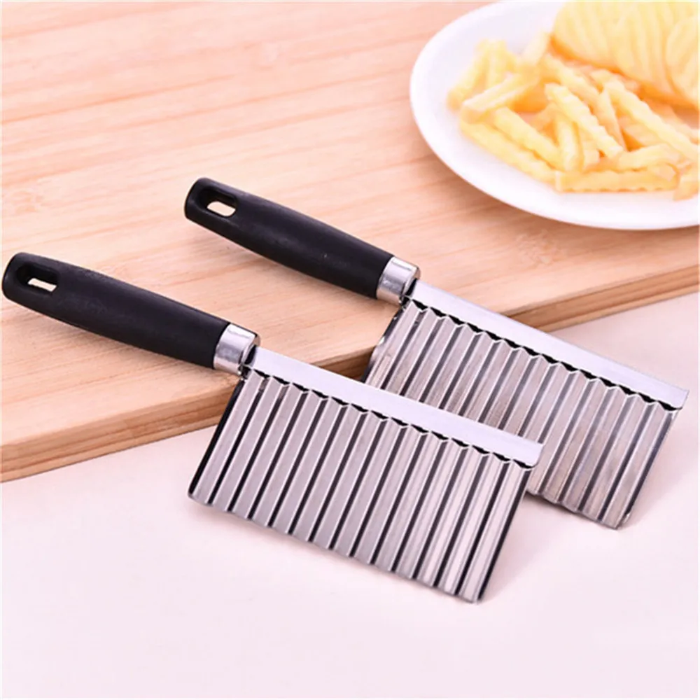 Kitchen Knives Stainless Steel Potato Wavy Edged Tool Vegetable Fruit Cucumber Carrot Waves Slicer Tools | Дом и сад