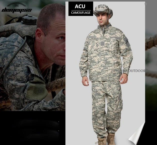 acu 13 цветов, армейская Военная Тактическая форма, рубашка+ штаны, камуфляжная Боевая форма, армейская Мужская одежда, костюм для страйкбола, охоты - Цвет: acu