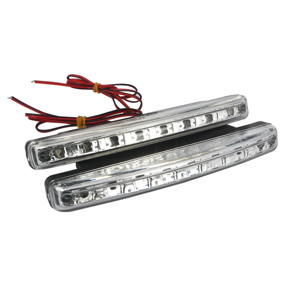 

2Pcs 8 LEDs Car Daytime Running Lights DRL Auto Fog Light Super Bright Waterproof DC 12V Universal
