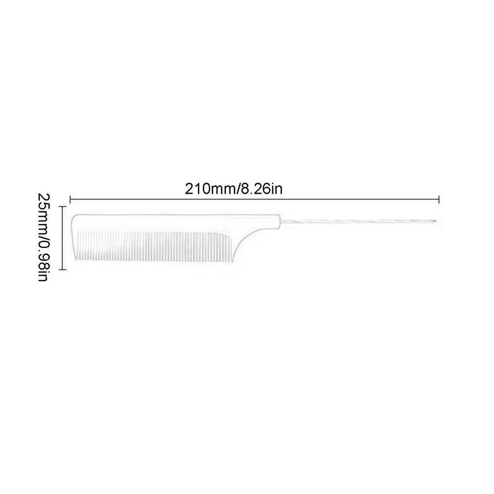 

3 Pcs Hairdressing Steel Tip Tail Durable Comb Plastic Needle Tip Tail Comb Comfortable Handle Heat-resistant