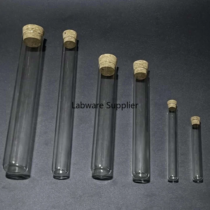 

Free Shipping 12pcs/lot 20*200mm Glass Test Tube Flat Bottom with Cork Stopper