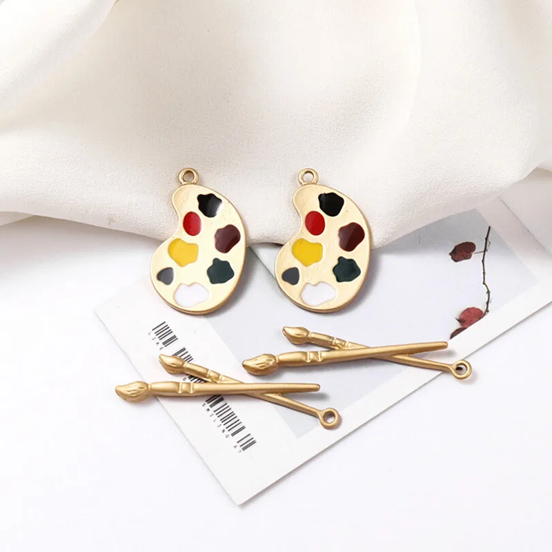 4 шт./лот Золотая палитра кисть для рисования подвески сделай сам серьги