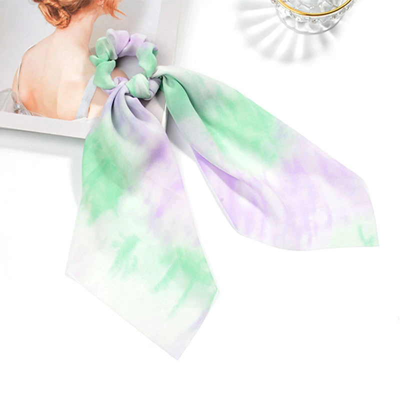 Новинка модная разноцветная шифоновая лента с бантом Длинная Резинка для