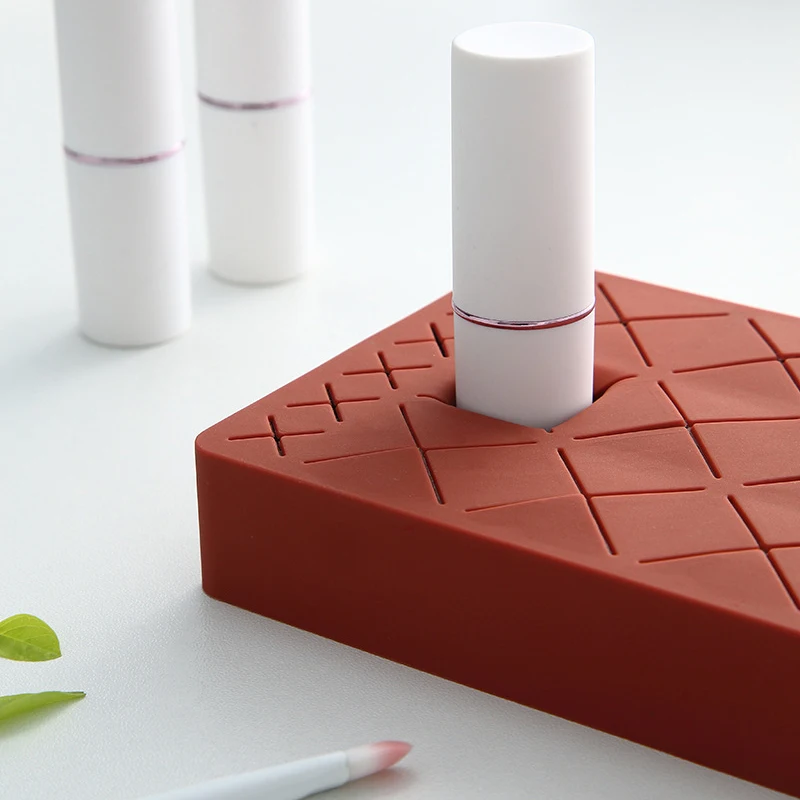 Силиконовый органайзер для макияжа губная помада серьги ящик хранения колец