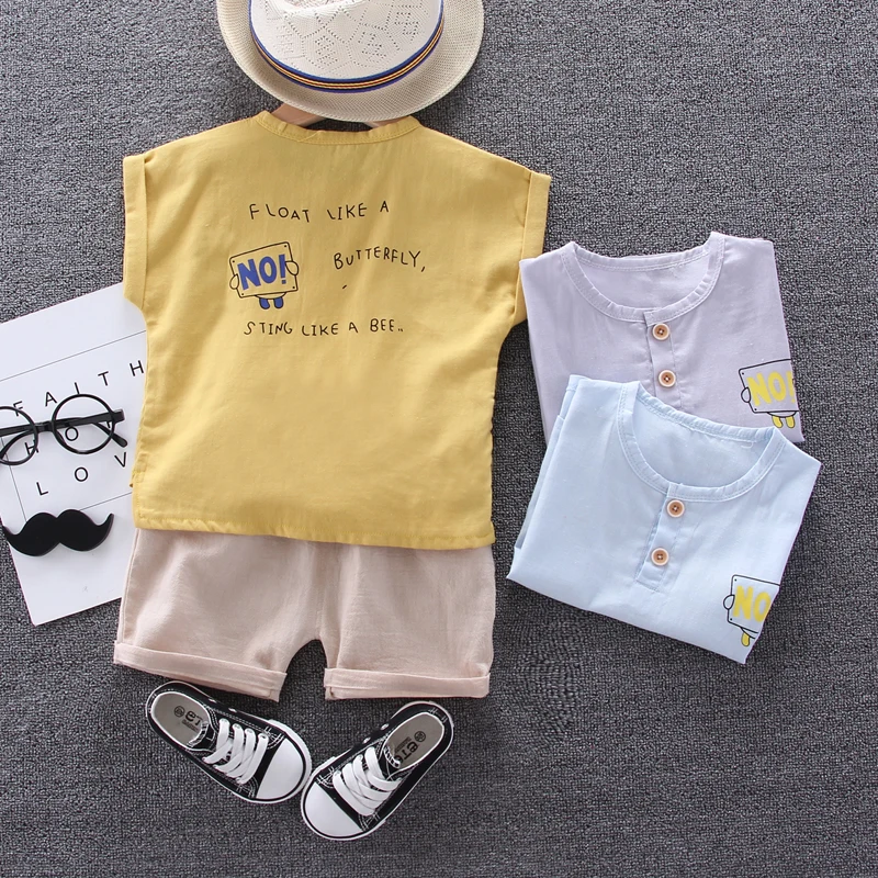

0-4 Years Summer Baby Boys/Girls Clothing Sets Kids Clothes Children Cotton T-Shirt+Shorts 2pc Toddler Infant Kids Outfits