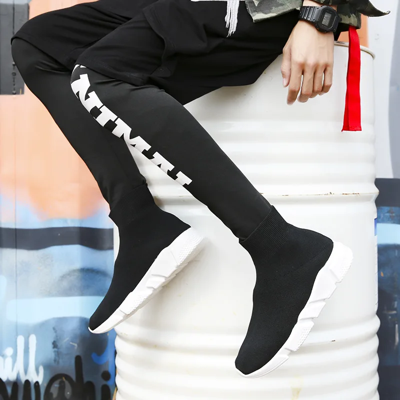 Новинка кроссовки для женщин и мужчин вязаная верхняя дышащая спортивная обувь