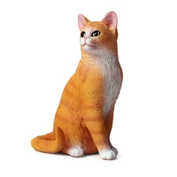 6811 5cm children simulation solid wild animal model decoration domestic cat pet persian cat toys