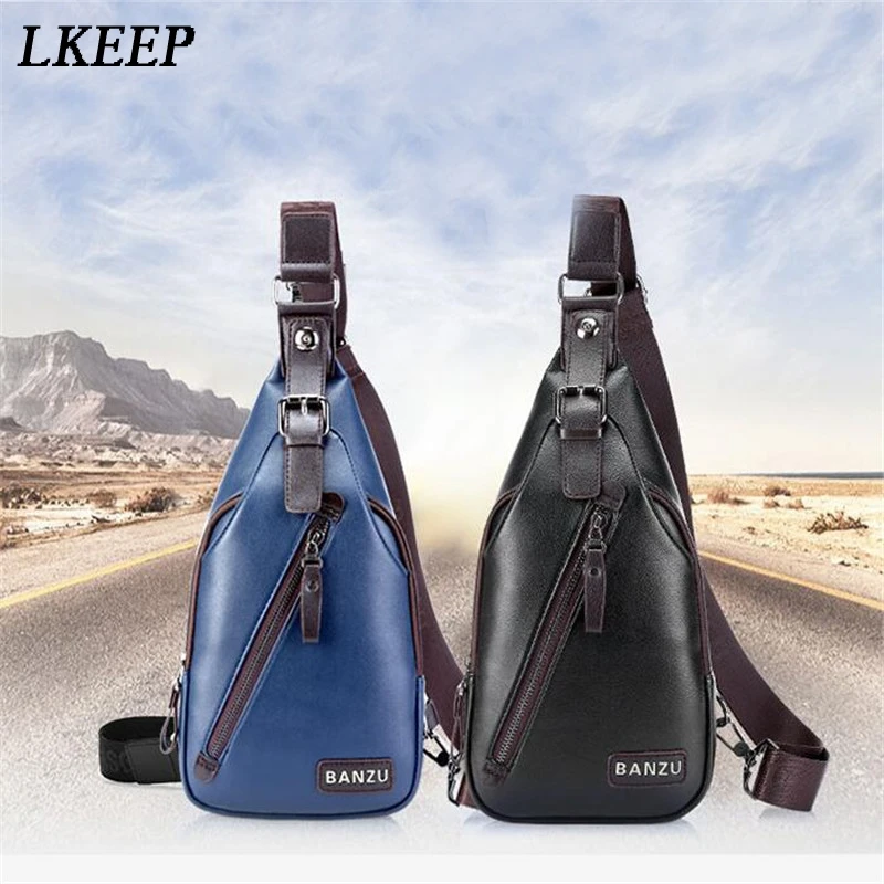 Горячая Распродажа мужская мода 2020 искусственная кожа сумка через плечо защита