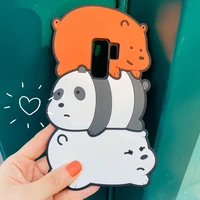 a70 a50s a71 cartoon panda bear silicone phone case for samsung s8 s9 s10lite s20ultra note20 soft cover skinny capa protection