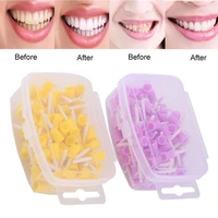 100 piecesset teeth polishing rubber polishing cups tooth stains removal whitening dentist tools dental oral cleaning
