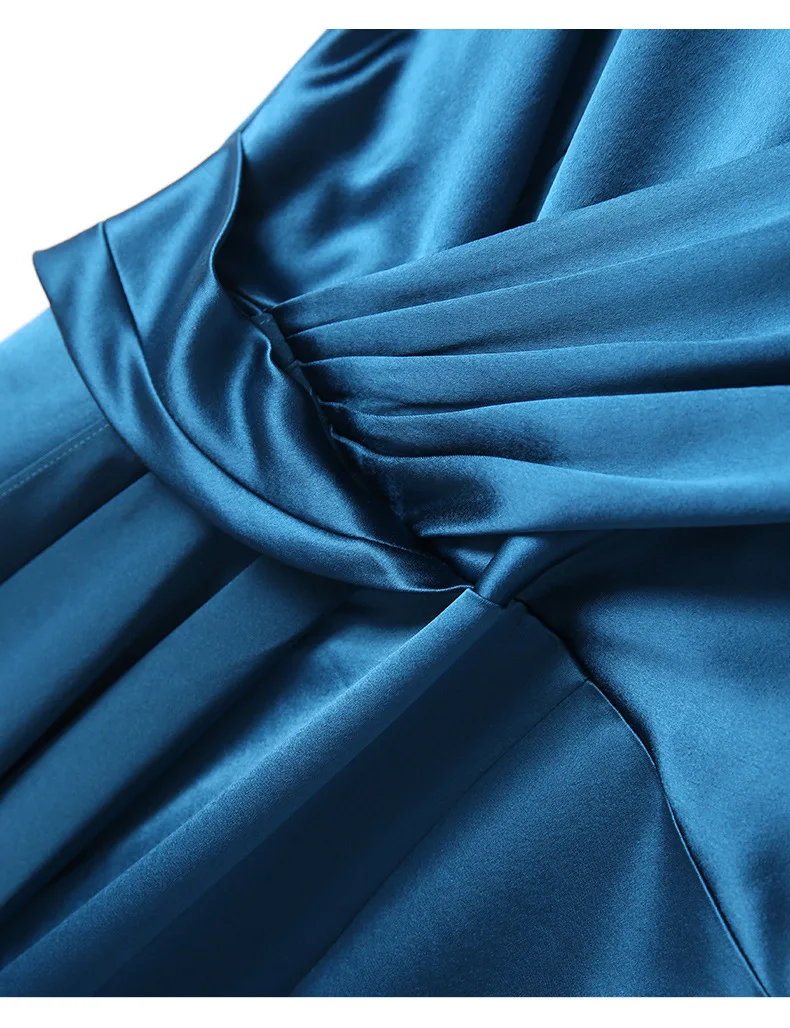 

Party Dress Summer Women 2020 New Ladies V-Neck Sleeveless Solid Color Slim Refined Acetate Irregular Dress Elegant S-XL