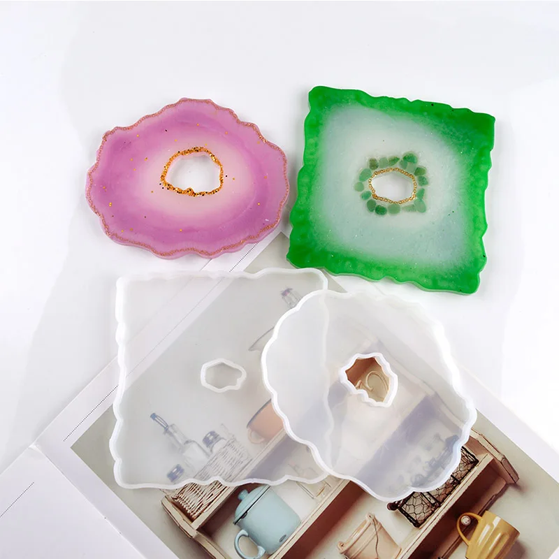 8 шт. поднос для подставки сделай сам форма смолы с неравномерным узором